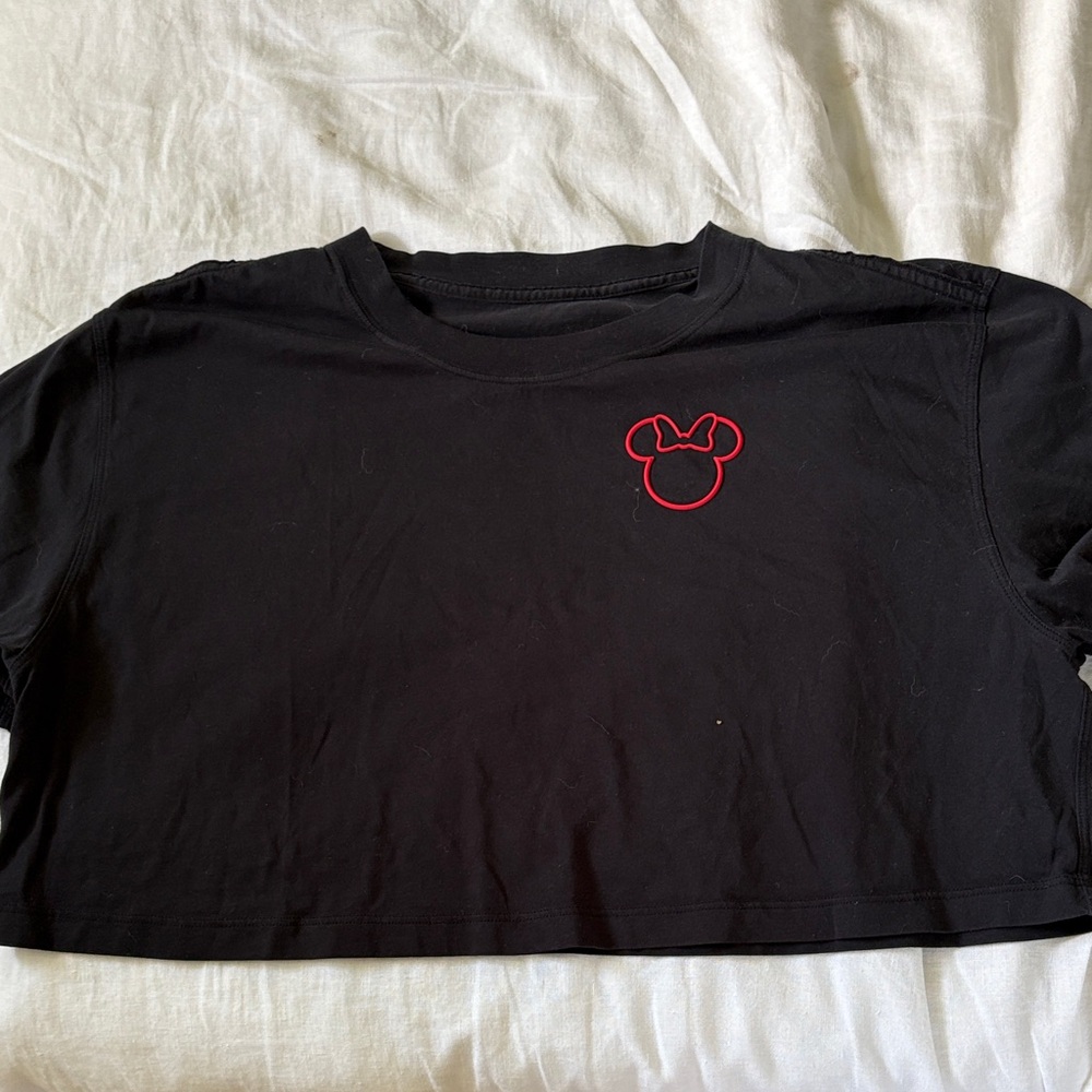 lululemon athletica x Disney Black Crop Top with Minnie Mouse